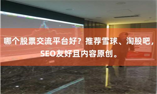 哪个股票交流平台好？推荐雪球、淘股吧，SEO友好且内容原创。